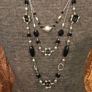 Black and silver necklace